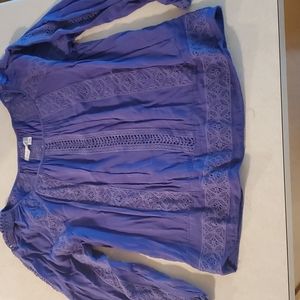 Chelsea & Violet purple peasant blouse, xs